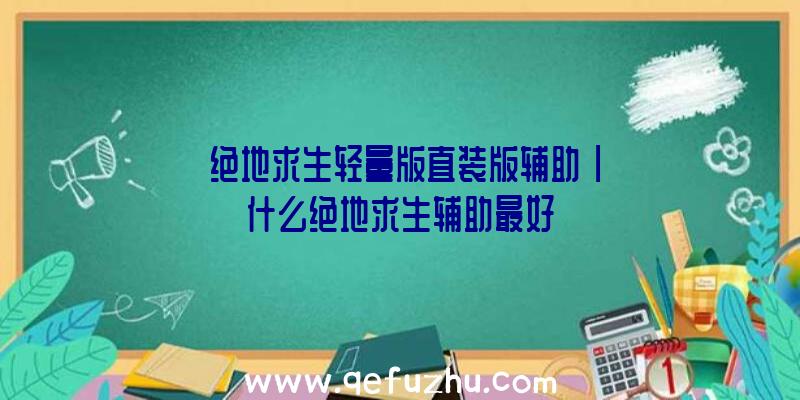 「绝地求生轻量版直装版辅助」|什么绝地求生辅助最好